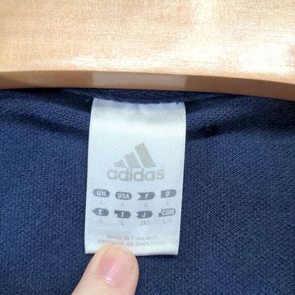 Adidas Men's NSCAA Soccer Polo Shirt Blue Large Short Sleeve Embroidered Logo - Picture 9 of 13